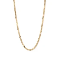 55cm (22") 6.8mm Width Semi Solid Diamond Cut Curb Chain in 10kt Yellow Gold