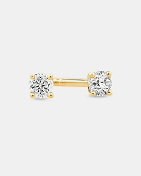 0.10 Carat TW Diamond Mini Solitaire Stud Earrings in 10kt White Gold