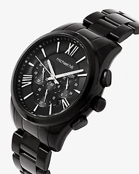 Men's Chronograph Watch in Black Tone Stainless Steel