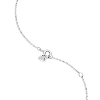 Chevron Necklace with 0.05 Carat TW Diamonds in Sterling Silver