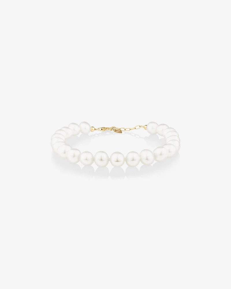 Cultured Freshwater Pearl Bracelet in 10kt Yellow Gold
