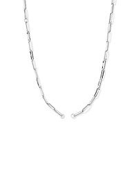 50cm (20") Square Paperclip Open Pendant Chain in Sterling Silver