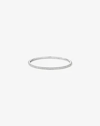 3.00 Carat TW Round Brilliant Laboratory-Grown Diamond Oval Eternity Bangle in 10kt White Gold