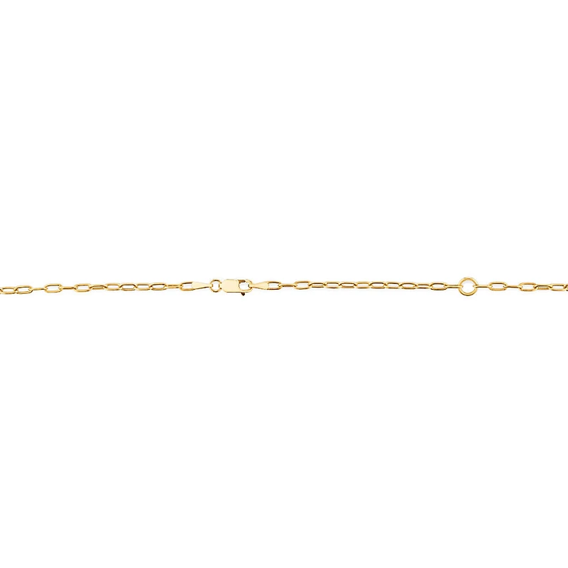 45cm (18”) 2mm-2.5mm Width Hollow Paperclip Chain in 10kt Yellow Gold