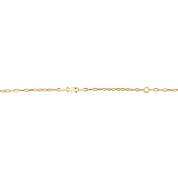 45cm (18”) 2mm-2.5mm Width Hollow Paperclip Chain in 10kt Yellow Gold