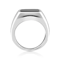 Ring with Black Onyx in Sterling Silver
