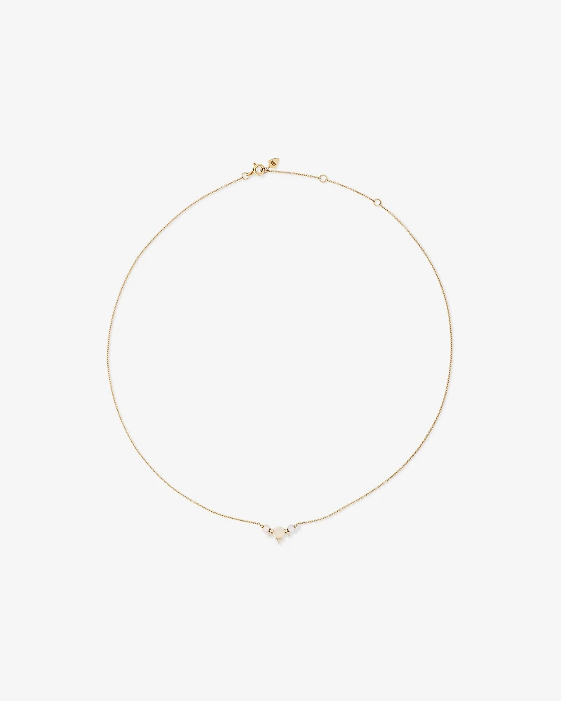 Necklace with Opal & Diamonds in 10kt Yellow Gold
