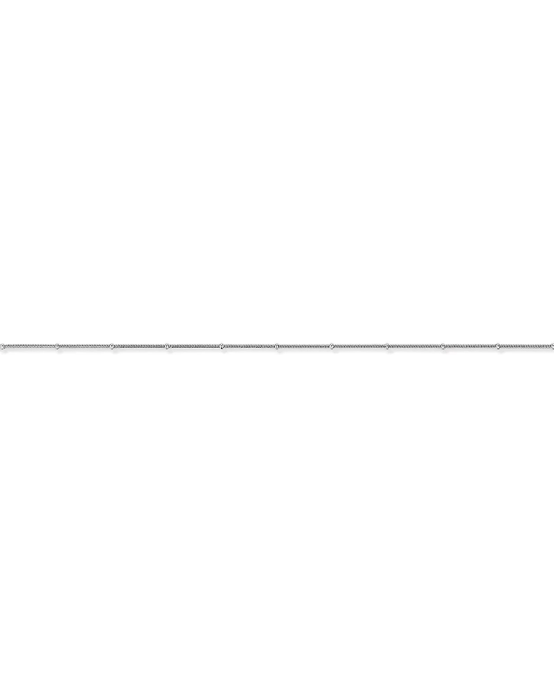 26cm (10.2") 1.1mm Width Snake and Bead Chain Anklet in Sterling Silver