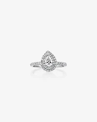 Double Halo Ring with 0.71 Carat TW of Diamonds in 18kt Gold