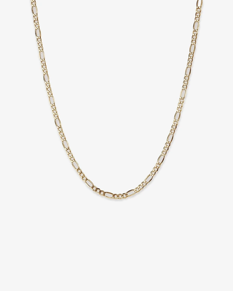 50cm (20") Hollow Figaro Chain in 10kt Yellow Gold