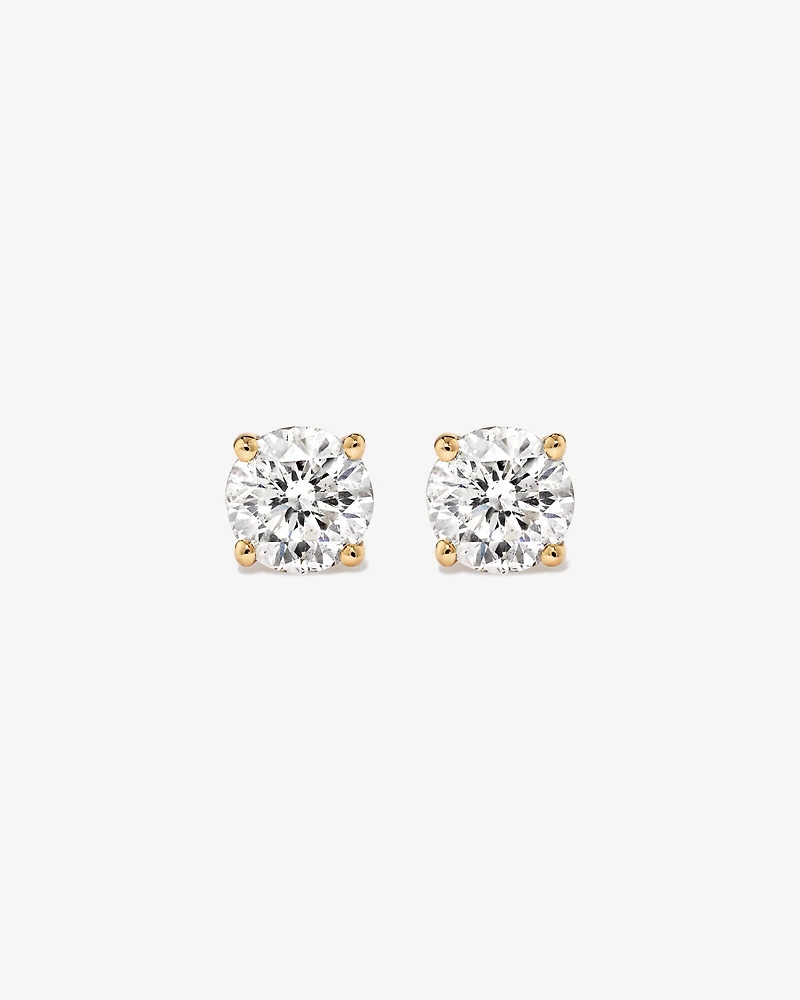 Carat TW Diamond Solitaire Stud Earrings in 18kt White Gold