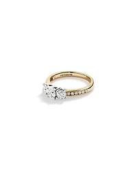 1.00 Carat TW Three Stone Round Brilliant Diamond Engagement Ring in 14kt Yellow and White Gold