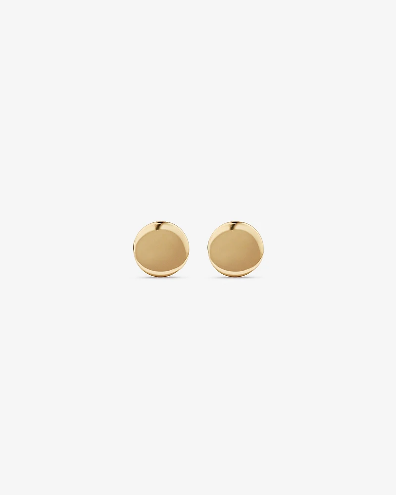 4mm Circle Stud Earrings in 10kt Yellow Gold