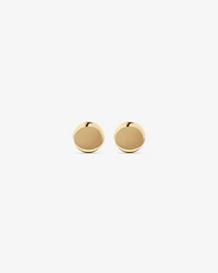 4mm Circle Stud Earrings in 10kt Yellow Gold