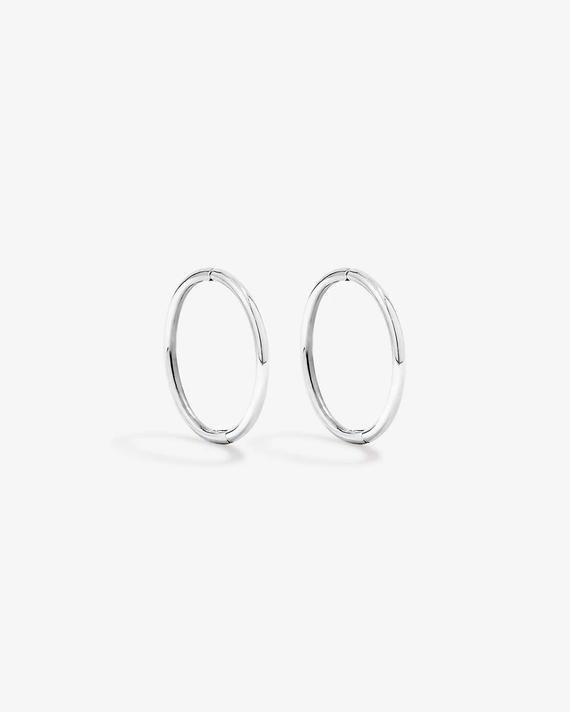 14mm Sleeper Earrings in Sterling Silver