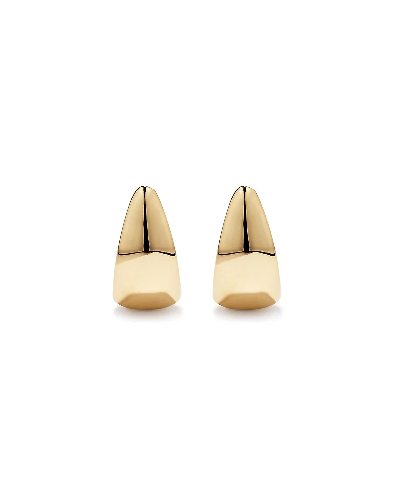 Half Hoop Dome Stud Earrings in 10kt Yellow Gold