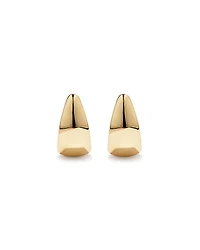 Half Hoop Dome Stud Earrings in 10kt Yellow Gold