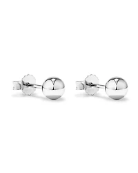 Boucles d'oreilles clous en forme de boule de mm en argent sterling