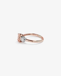 Ring with Morganite & 0.40 Carat TW of Diamonds in 10kt Rose Gold