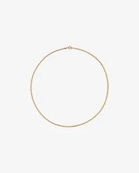 45cm (17") 2.1mm Width Solid Diamond Cut Curb Chain in 10kt Yellow Gold