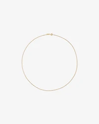45cm (17") 1.05mm Width Solid Diamond Cut Curb Chain in 10kt Yellow Gold
