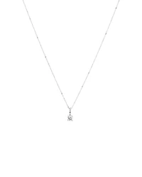 0.30 Carat TW Round Brillaint Laboratory -Grown Diamond Solitaire Pendant Necklace in 10kt White Gold