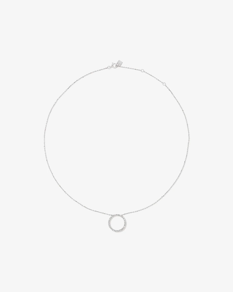 Collier de cercle de diamants TW de 0,40 carat en or blanc 10 carats