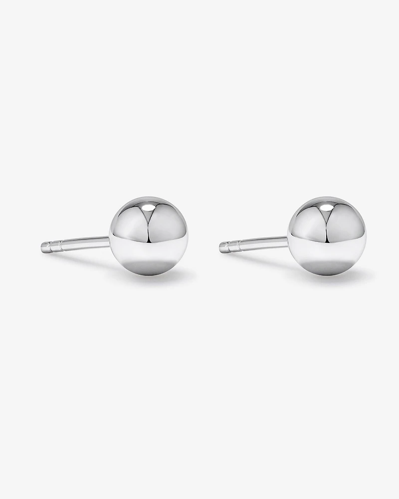 Boucles d'oreilles clous en forme de boule de mm en argent sterling