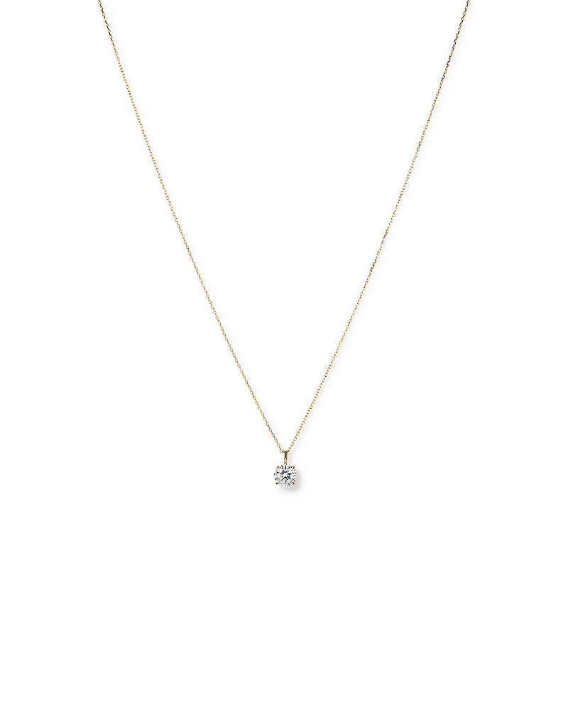 1.00 Carat TW Diamond Solitaire Pendant in 18kt White Gold