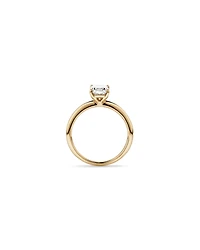 Bague De Fiançailles Solitaire En Diamant De Laboratoire Taille Radiante De 1,25 Carat Poids Total En Or Blanc 14 Carats