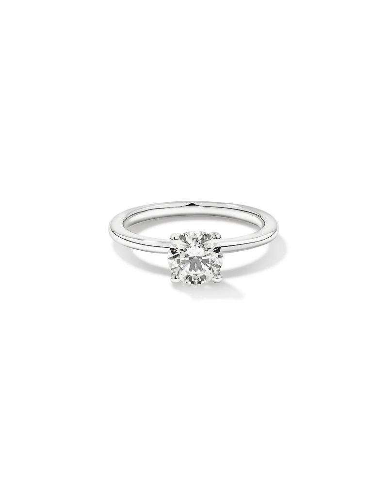 Bague Solitaire avec Diamant Rond Brillant de 0,70 Carat TW en Or Blanc 18 kt