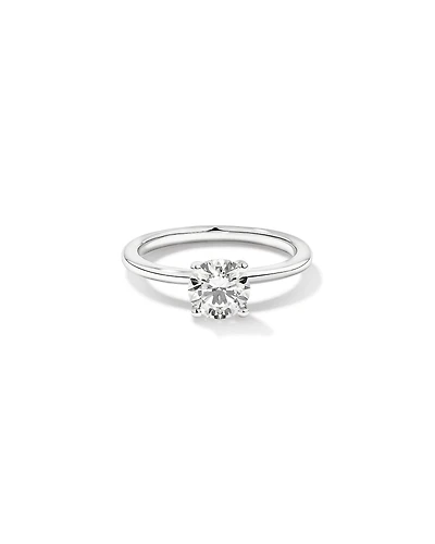 Bague Solitaire avec Diamant Rond Brillant de 0,70 Carat TW en Or Blanc 18 kt