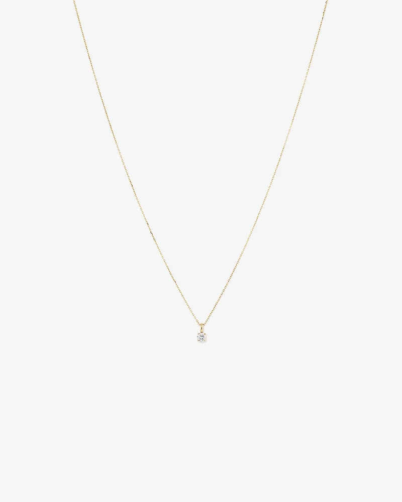 0.25 Carat TW Diamond Solitaire Pendant in 18kt Gold