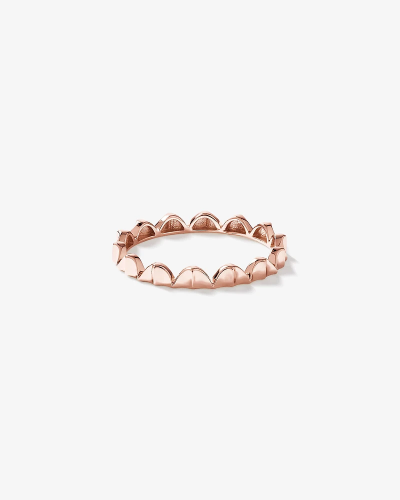 Bague Courbée Signature Connect en Or Rose 10 kt