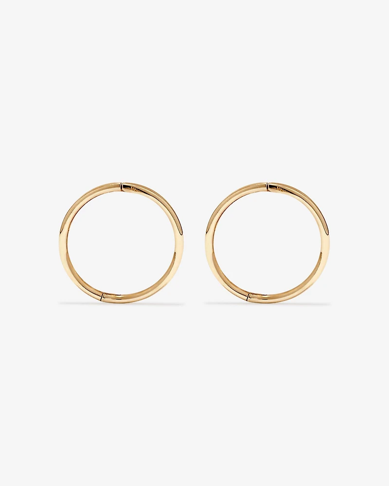 14mm Sleeper Earrings in 10kt Yellow Gold