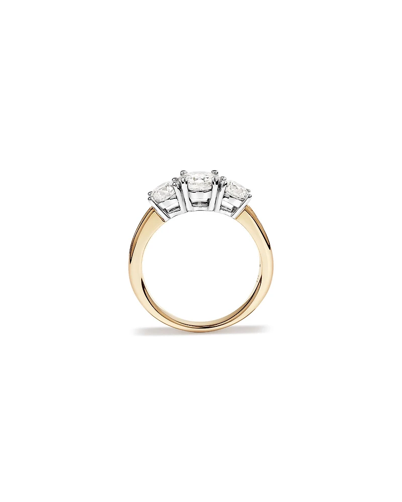 2.00 Carat TW 3 Stone Signature 101 Diamond Ring in 14kt Yellow & White Gold
