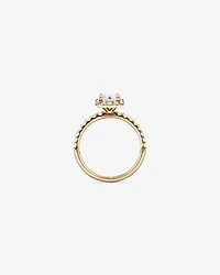 1.78 Carat TW Emerald Cut Laboratory-Grown Diamond Halo Engagement Ring in 14kt White Gold