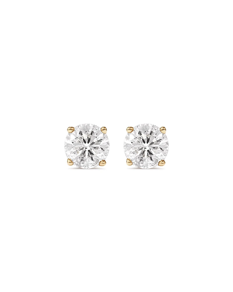 2.00 Carat TW Diamond Solitaire Stud Earrings in 18kt White Gold