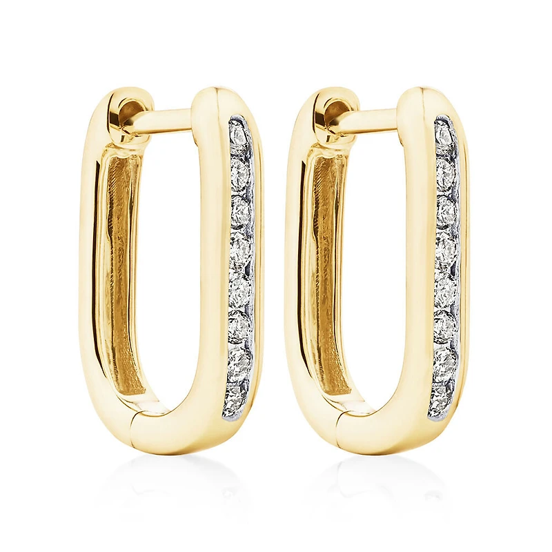 Huggies with 0.14 Carat TW of Diamonds in 10kt Yellow Gold