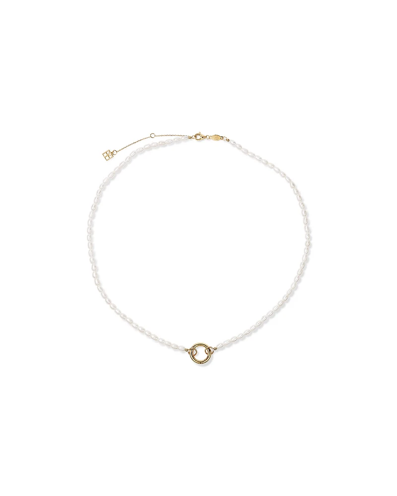 45cm (18") Cultured Freshwater Pearl Open Chain Necklace in 10kt Yellow Gold