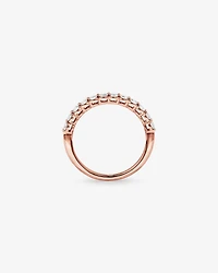 Bague De Mariage En Diamant De Laboratoire Rond Brillant De 0,60 Carat Poids Total Sertie De Griffes En Or Blanc 14 Carats