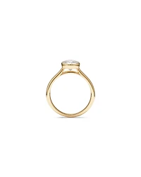 Bague de fiançailles solitaire sertie clos en diamant rond brillant de 1,25 carat TW, en or jaune 14 kt