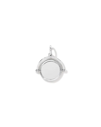 Pendentif cercle tournant gravable en argent sterling