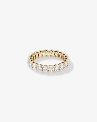 3.15 Carat TW Oval Laboratory-Grown Diamond Eternity Ring in 14kt White Gold