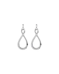 Cubic Zirconia Infinity Drop Stud Earrings in Sterling Silver