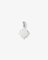 Black Diamond Compass Pendant in Sterling Silve