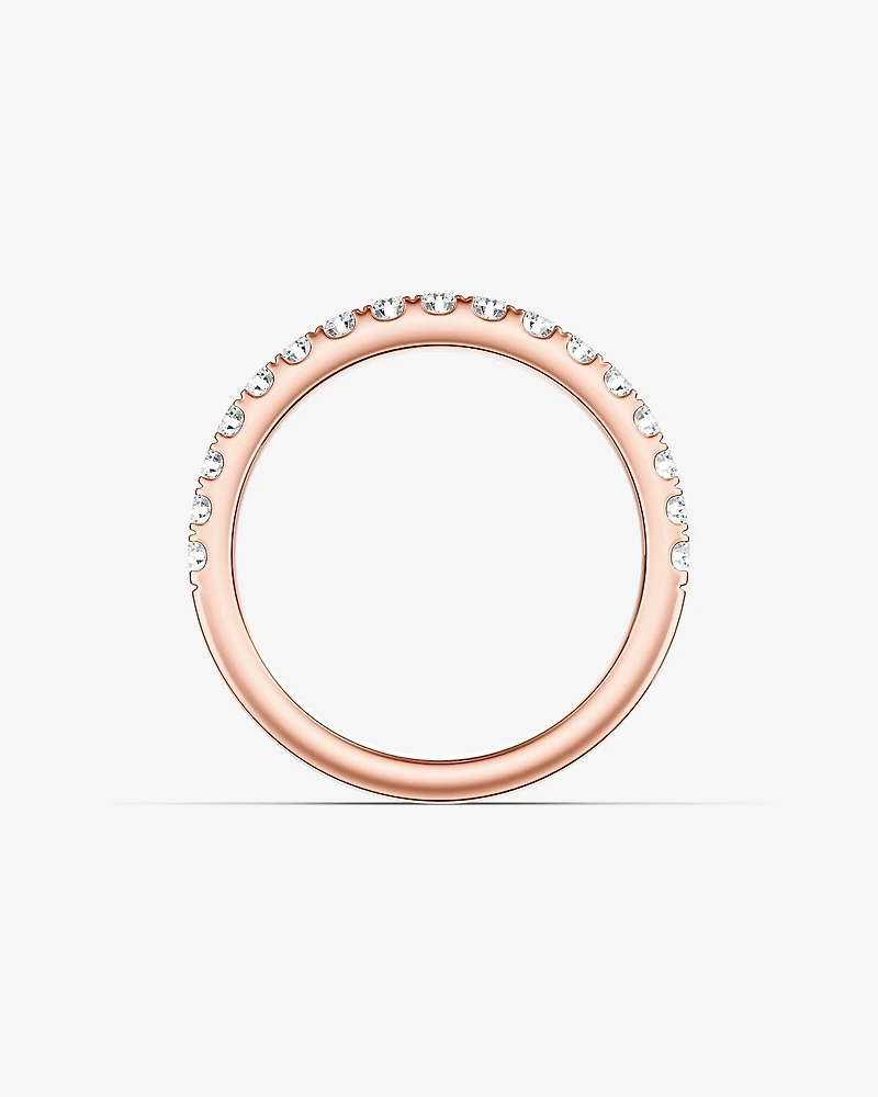 Alliance en or blanc 14 K avec diamants totalisant 0,50 ct