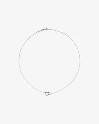 Double Open Heart Necklace in Sterling Silver