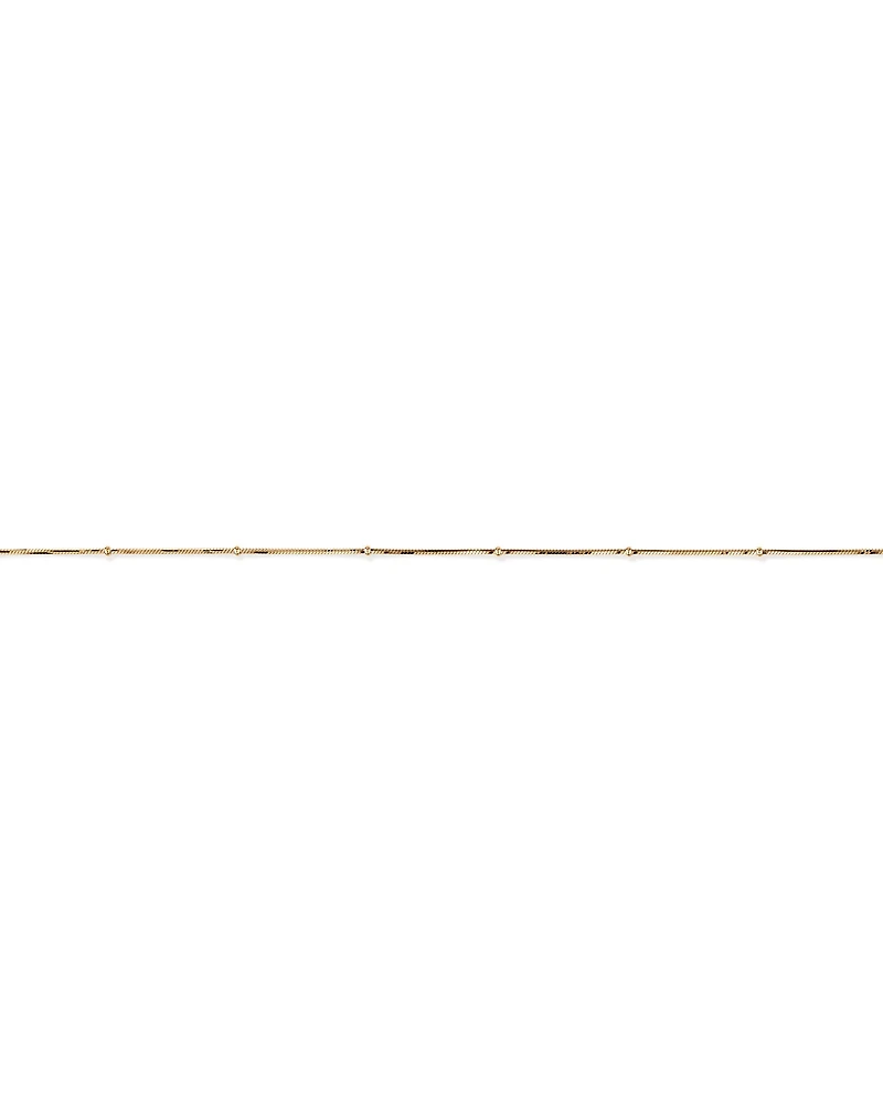 Snake & Bead Station Bracelet in 10kt Yellow Gold