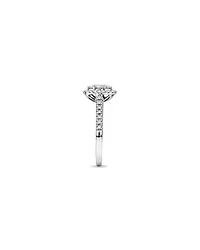 Square Cluster Halo Ring with 0.75 Carat TW of Diamonds in 10kt White Gold